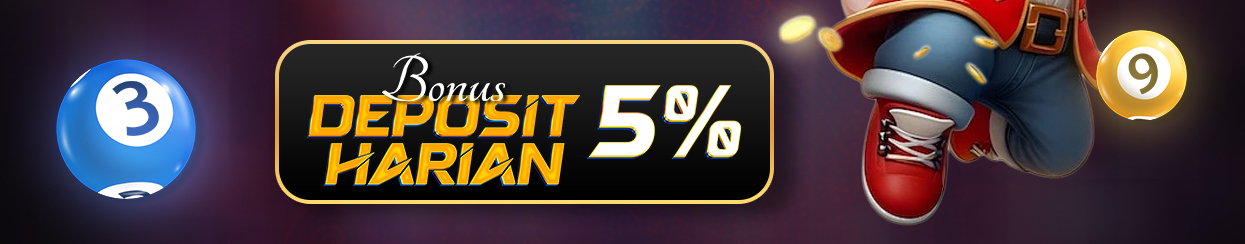 BONUS DEPOSIT HARIAN 5% ALL GAMES (KECUALI TOGEL)